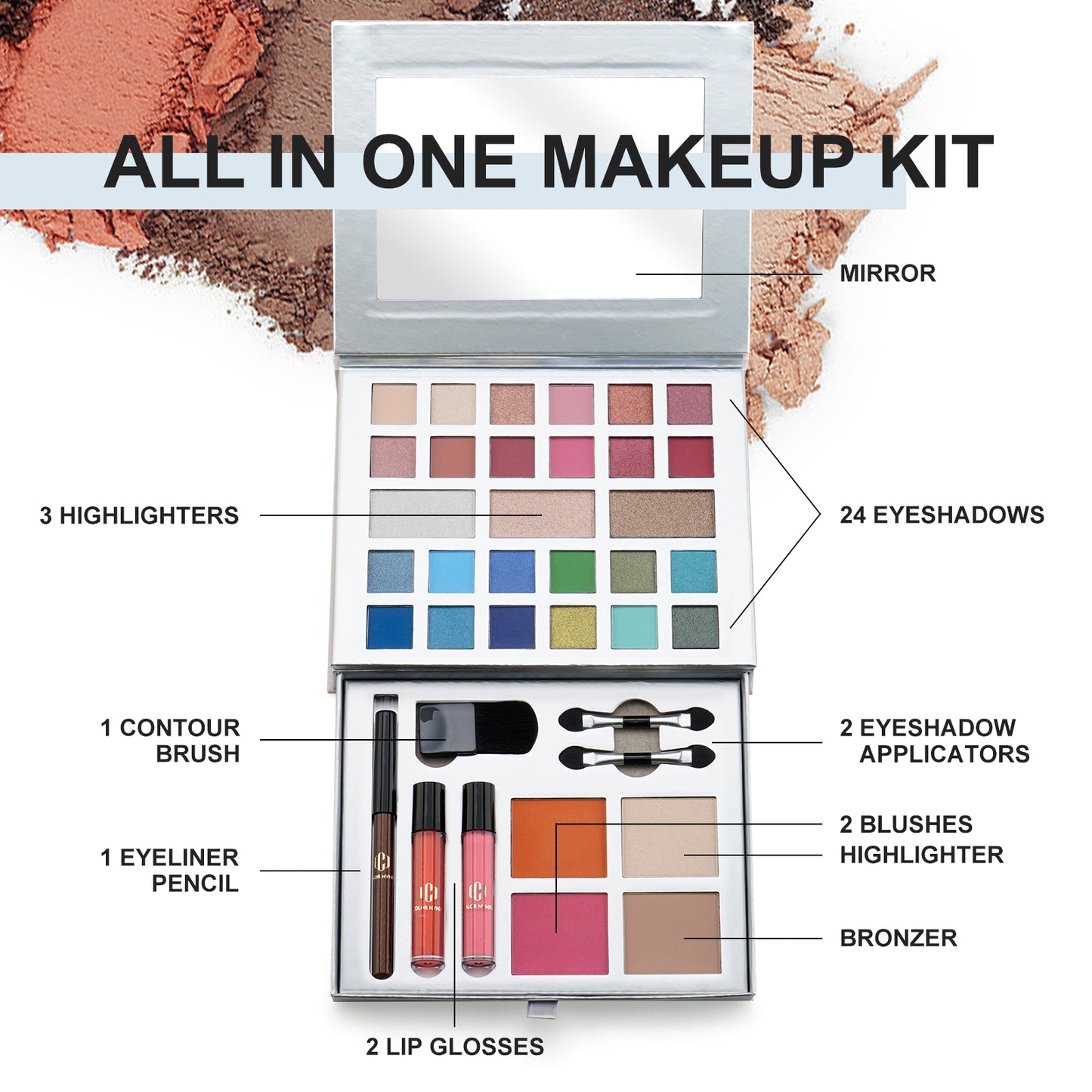 Color Nymph Makeup Set for Pros and Beginners, All in One Makeup Kit