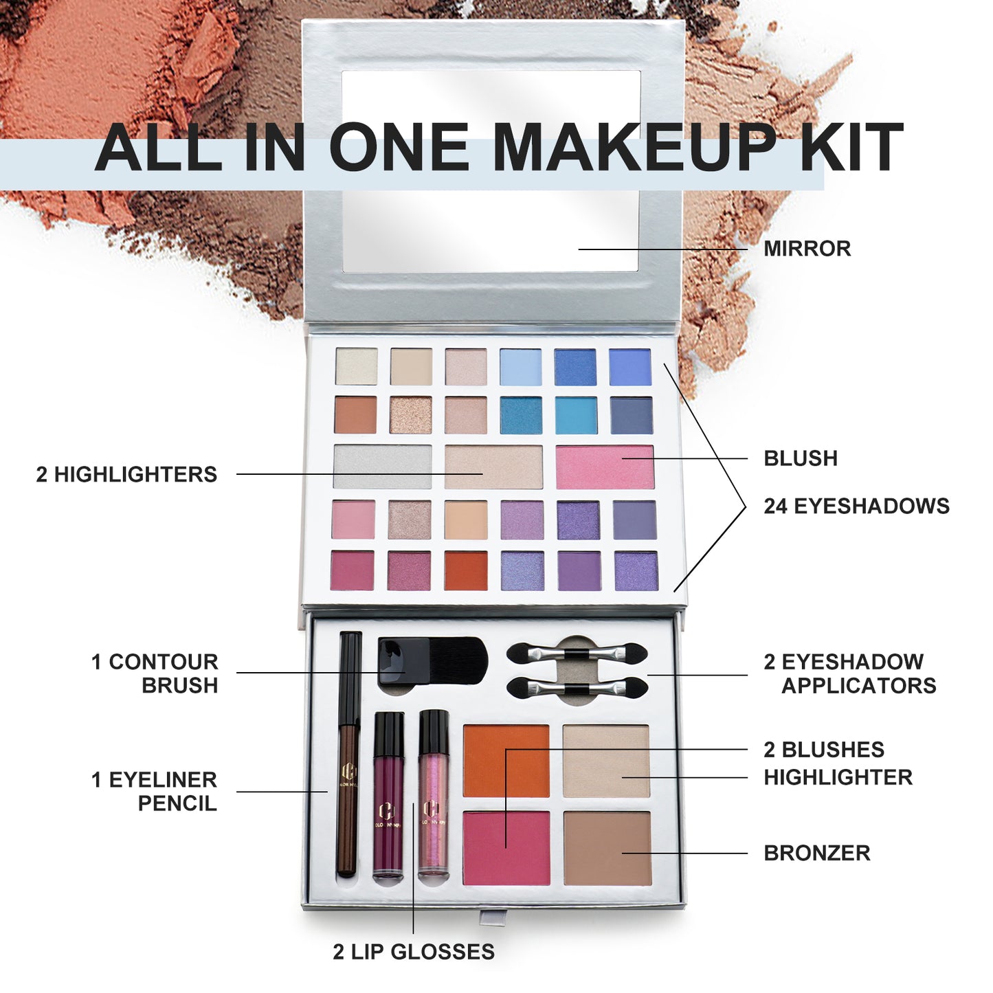 Color Nymph Professional Makeup Set with High Pigmented Eyeshadows