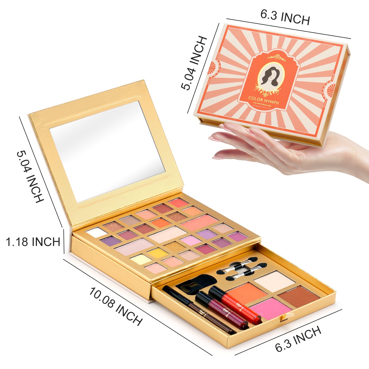 Makeup Kit for Women Full Kit（Orange)