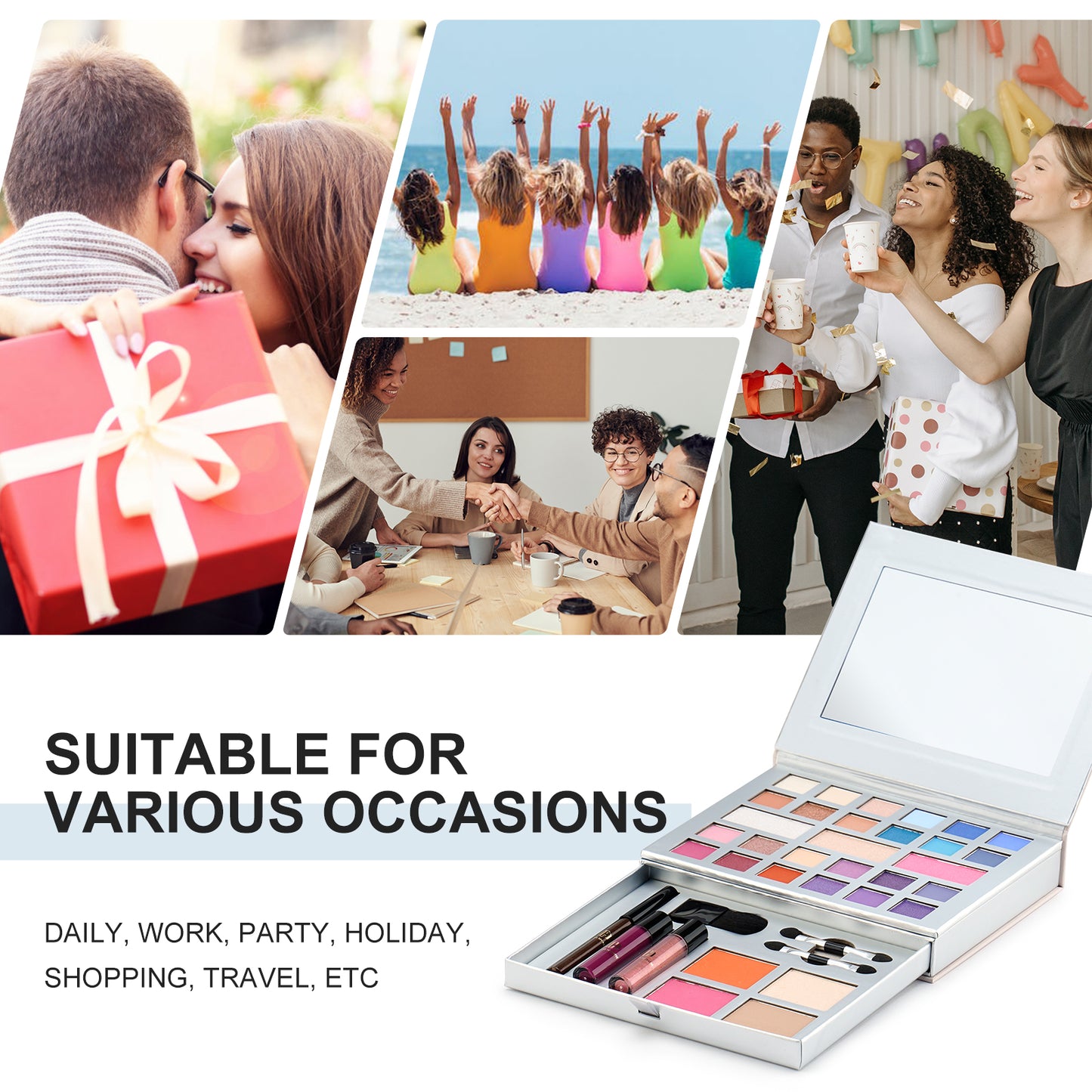 Color Nymph Professional Makeup Set with High Pigmented Eyeshadows