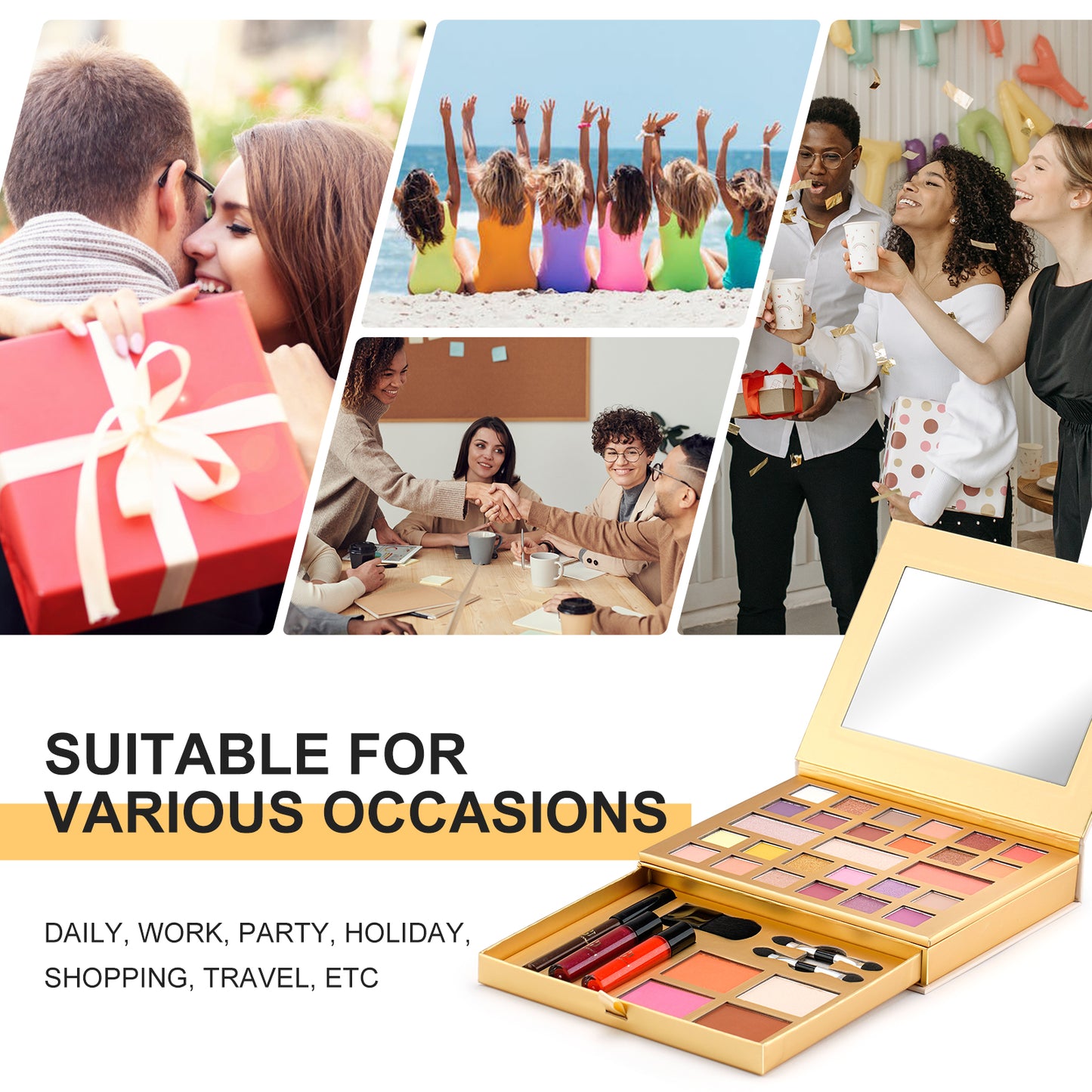 Makeup Kit for Women Full Kit（Orange)
